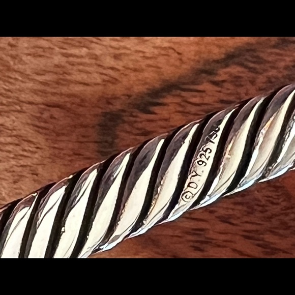 Gorgeous David Yurman Sterling Silver & 18k Gold Blue Topaz Renaissance Bracelet - Picture 11 of 14